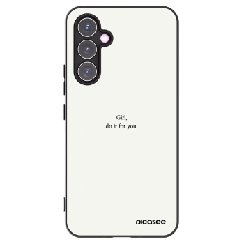 Picasee fekete szilikon tok az alábbi mobiltelefonokra Samsung Galaxy A54 5G A546B - Girl, do it for you