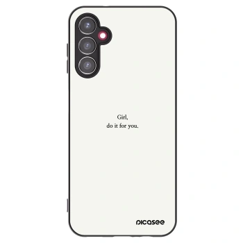 Picasee fekete szilikon tok az alábbi mobiltelefonokra Samsung Galaxy A14 5G A146P - Girl, do it for you