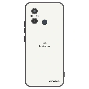 Picasee fekete szilikon tok az alábbi mobiltelefonokra Xiaomi Redmi 12C - Girl, do it for you