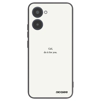 Picasee fekete szilikon tok az alábbi mobiltelefonokra Realme 10 4G - Girl, do it for you