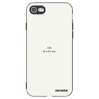 Picasee fekete szilikon tok az alábbi mobiltelefonokra Apple iPhone 7 - Girl, do it for you