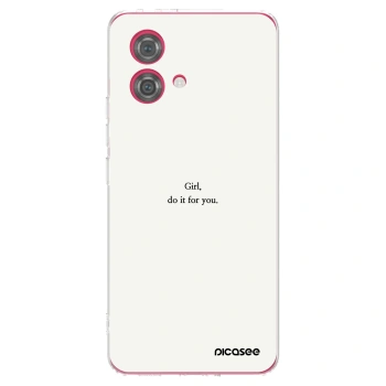 Picasee átlátszó szilikon tok az alábbi mobiltelefonokra Motorola Moto G84 5G - Girl, do it for you