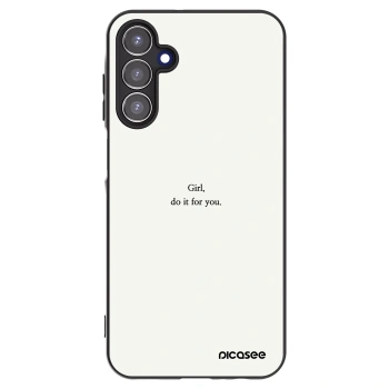 Picasee fekete szilikon tok az alábbi mobiltelefonokra Samsung Galaxy A15 A156B 5G - Girl, do it for you