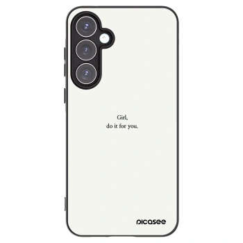 Picasee fekete szilikon tok az alábbi mobiltelefonokra Samsung Galaxy A55 5G A556B - Girl, do it for you