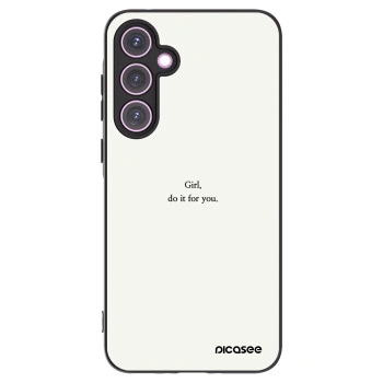 Picasee fekete szilikon tok az alábbi mobiltelefonokra Samsung Galaxy A35 5G A356B - Girl, do it for you