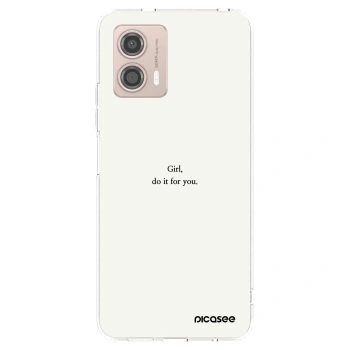 Picasee átlátszó szilikon tok az alábbi mobiltelefonokra Motorola Moto G53 5G - Girl, do it for you