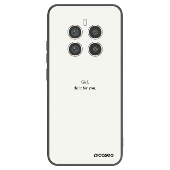 Picasee fekete szilikon tok az alábbi mobiltelefonokra Realme 12 Pro 5G - Girl, do it for you