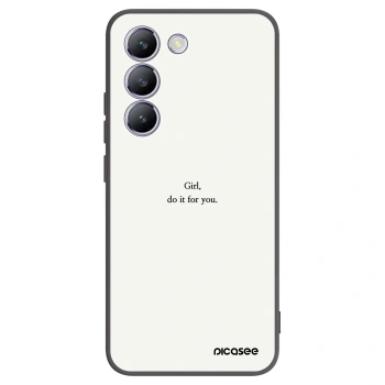 Picasee fekete szilikon tok az alábbi mobiltelefonokra Vivo V40 SE 5G - Girl, do it for you