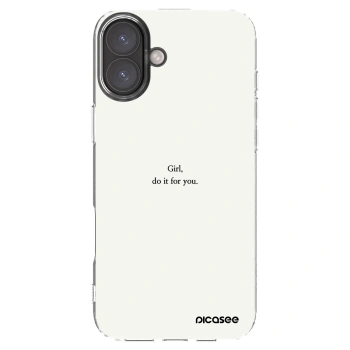 Picasee átlátszó szilikon tok az alábbi mobiltelefonokra Apple iPhone 16 Plus - Girl, do it for you