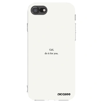 Picasee átlátszó szilikon tok az alábbi mobiltelefonokra Apple iPhone 7 - Girl, do it for you