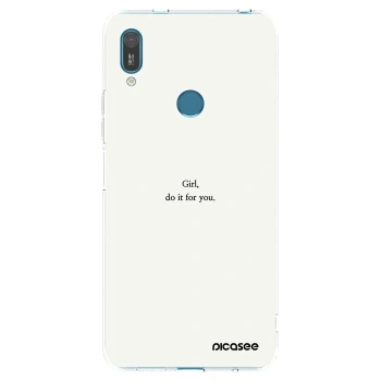 Picasee átlátszó szilikon tok az alábbi mobiltelefonokra Huawei Y7 2019 - Girl, do it for you
