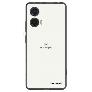 Picasee fekete szilikon tok az alábbi mobiltelefonokra Motorola Moto G35 5G - Girl, do it for you