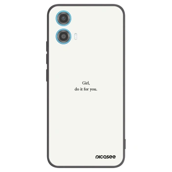 Picasee fekete szilikon tok az alábbi mobiltelefonokra Motorola Moto G34 5G - Girl, do it for you