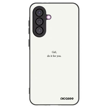 Picasee fekete szilikon tok az alábbi mobiltelefonokra Samsung Galaxy A56 5G A566B - Girl, do it for you