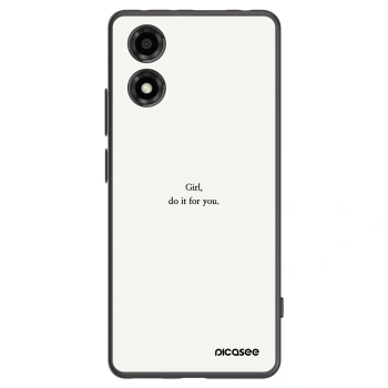 Picasee fekete szilikon tok az alábbi mobiltelefonokra Motorola Moto E14 - Girl, do it for you