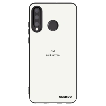 Picasee fekete szilikon tok az alábbi mobiltelefonokra Huawei P30 Lite - Girl, do it for you