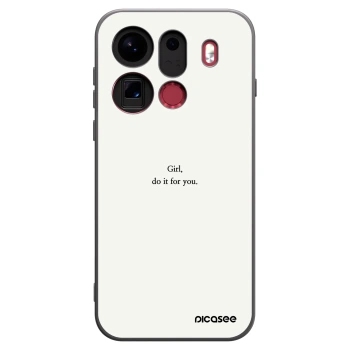 Picasee fekete szilikon tok az alábbi mobiltelefonokra OPPO Find X9 Pro - Girl, do it for you