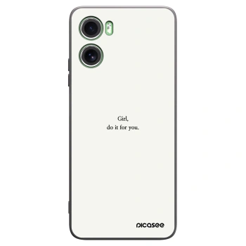 Picasee fekete szilikon tok az alábbi mobiltelefonokra Motorola Moto G06 - Girl, do it for you