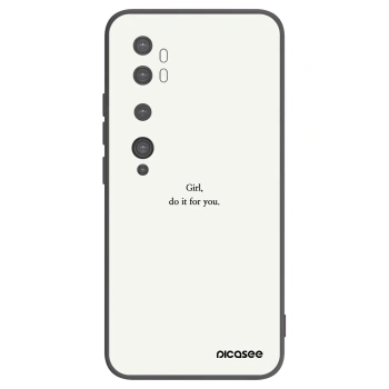 Picasee fekete szilikon tok az alábbi mobiltelefonokra Xiaomi Mi Note 10 (Pro) - Girl, do it for you