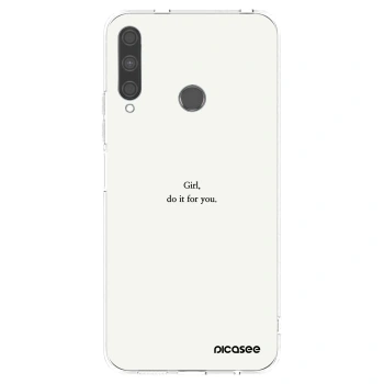 Picasee átlátszó szilikon tok az alábbi mobiltelefonokra Huawei P40 Lite E - Girl, do it for you