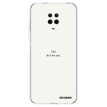 Picasee átlátszó szilikon tok az alábbi mobiltelefonokra Xiaomi Redmi Note 9 Pro - Girl, do it for you