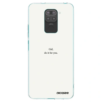 Picasee fekete szilikon tok az alábbi mobiltelefonokra Xiaomi Redmi Note 9 - Girl, do it for you