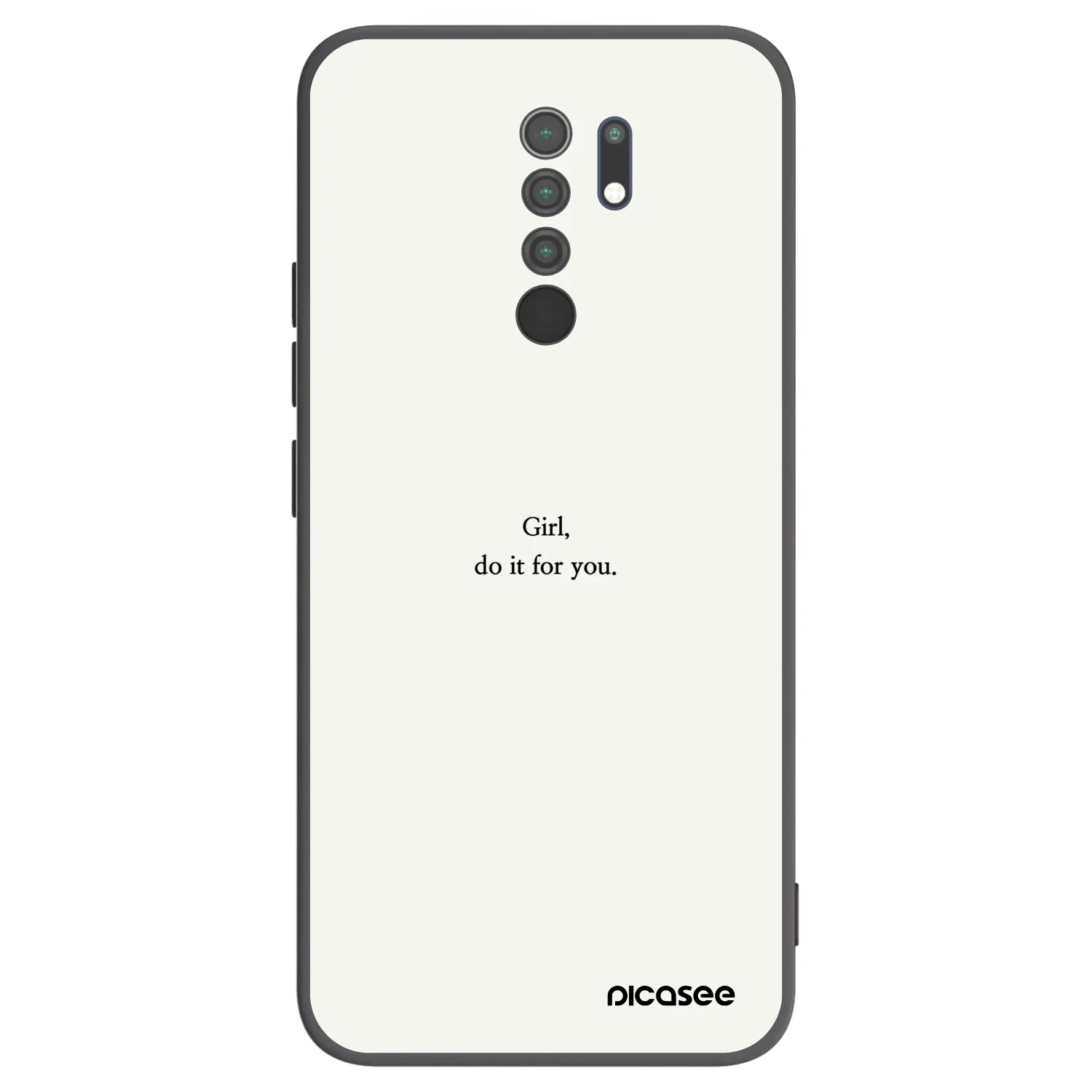 Picasee fekete szilikon tok az alábbi mobiltelefonokra Xiaomi Redmi 9 - Girl, do it for you