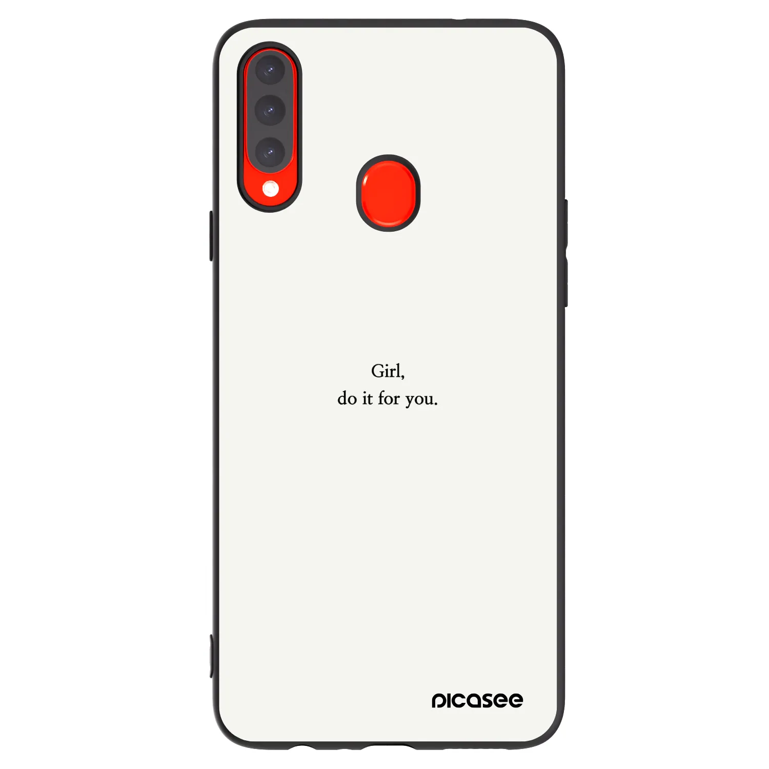 Picasee fekete szilikon tok az alábbi mobiltelefonokra Samsung Galaxy A20s - Girl, do it for you