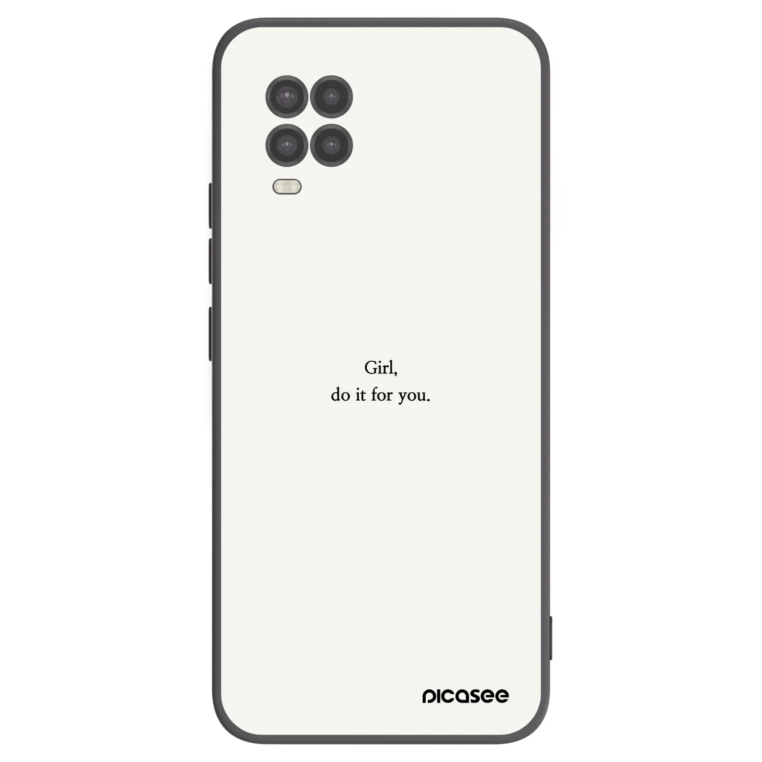 Picasee fekete szilikon tok az alábbi mobiltelefonokra Xiaomi Mi 10 Lite - Girl, do it for you