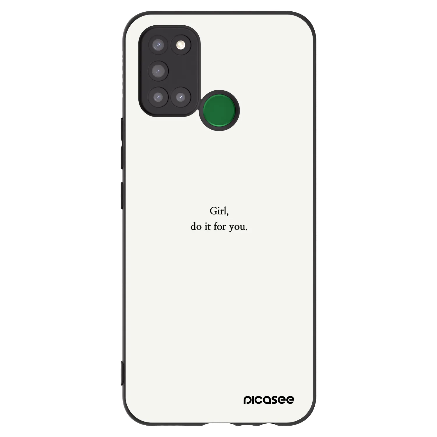 Picasee fekete szilikon tok az alábbi mobiltelefonokra Realme 7i - Girl, do it for you