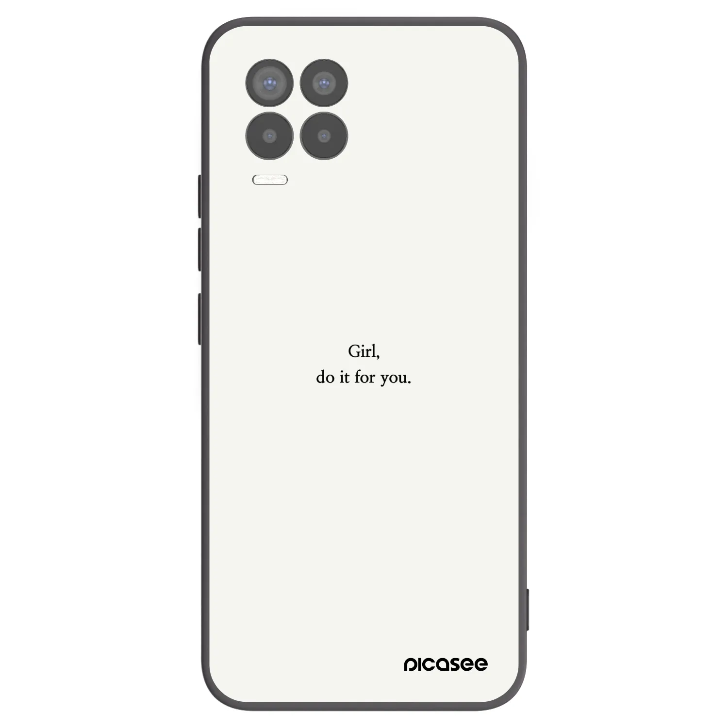 Picasee fekete szilikon tok az alábbi mobiltelefonokra Realme 8 Pro - Girl, do it for you