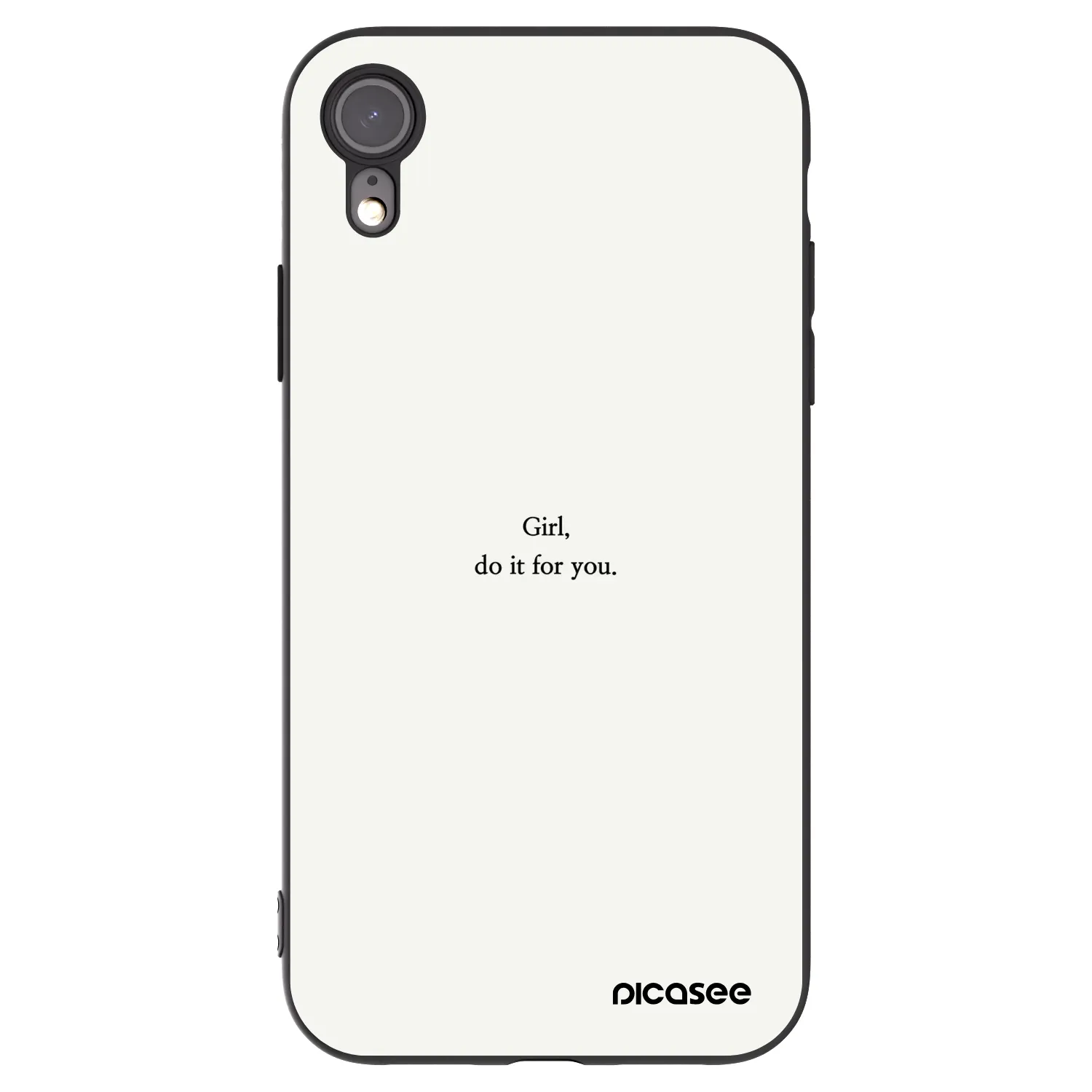 Picasee fekete szilikon tok az alábbi mobiltelefonokra Apple iPhone XR - Girl, do it for you