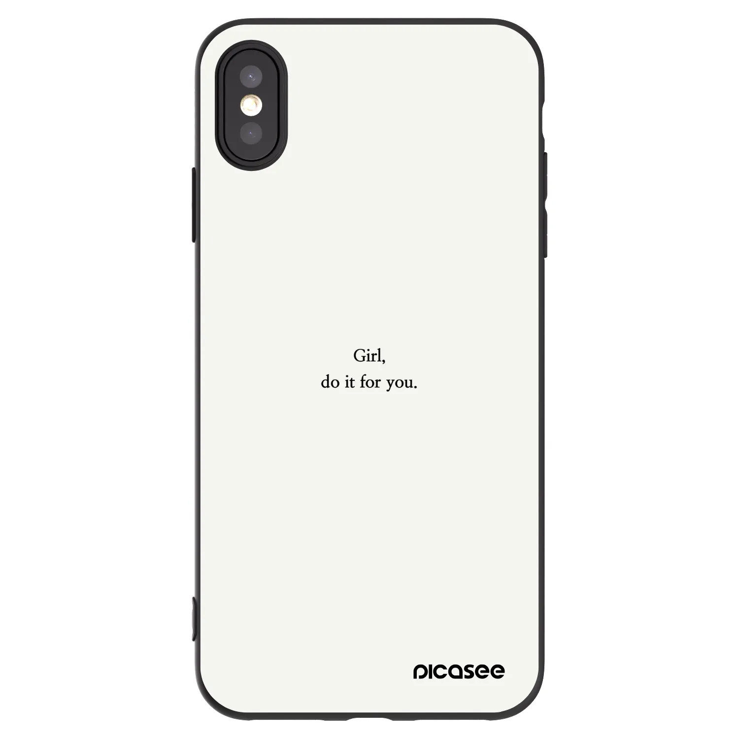 Picasee fekete szilikon tok az alábbi mobiltelefonokra Apple iPhone XS Max - Girl, do it for you
