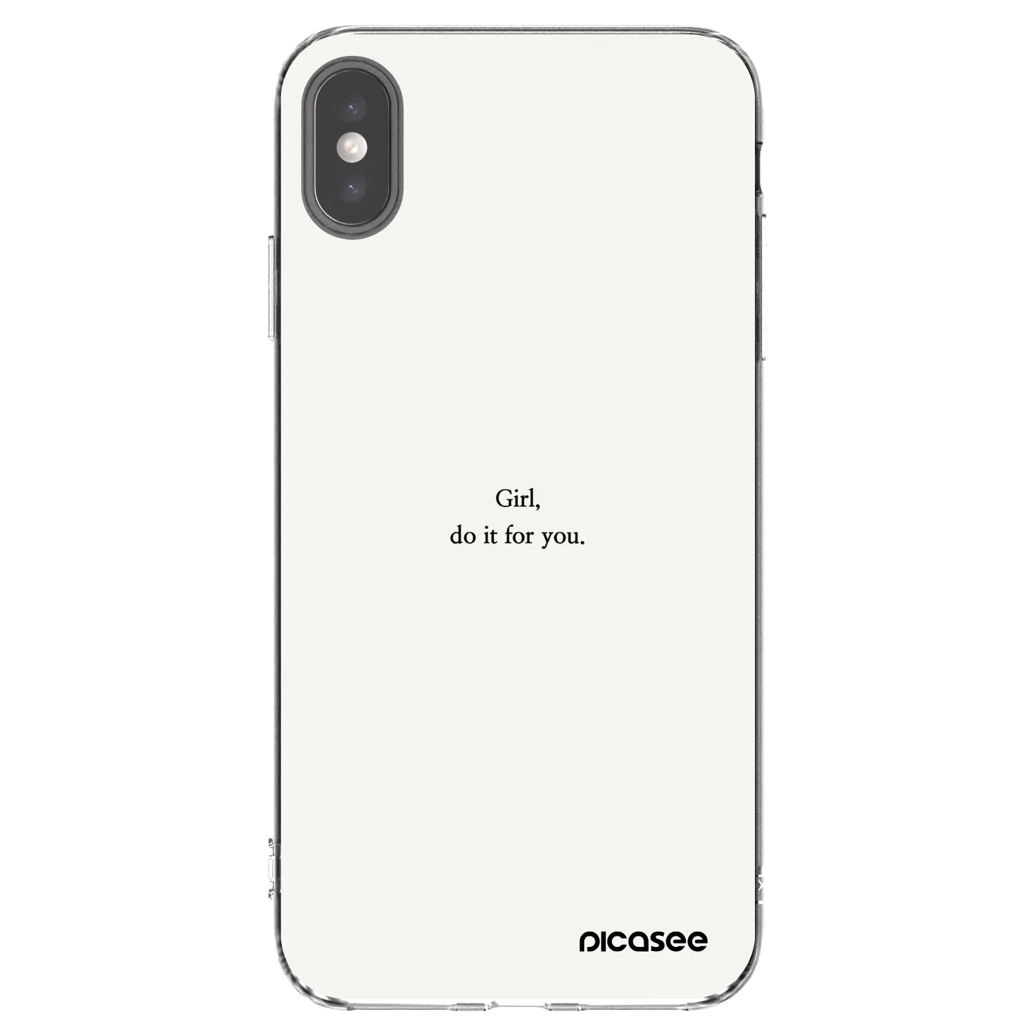 Picasee átlátszó szilikon tok az alábbi mobiltelefonokra Apple iPhone XS Max - Girl, do it for you