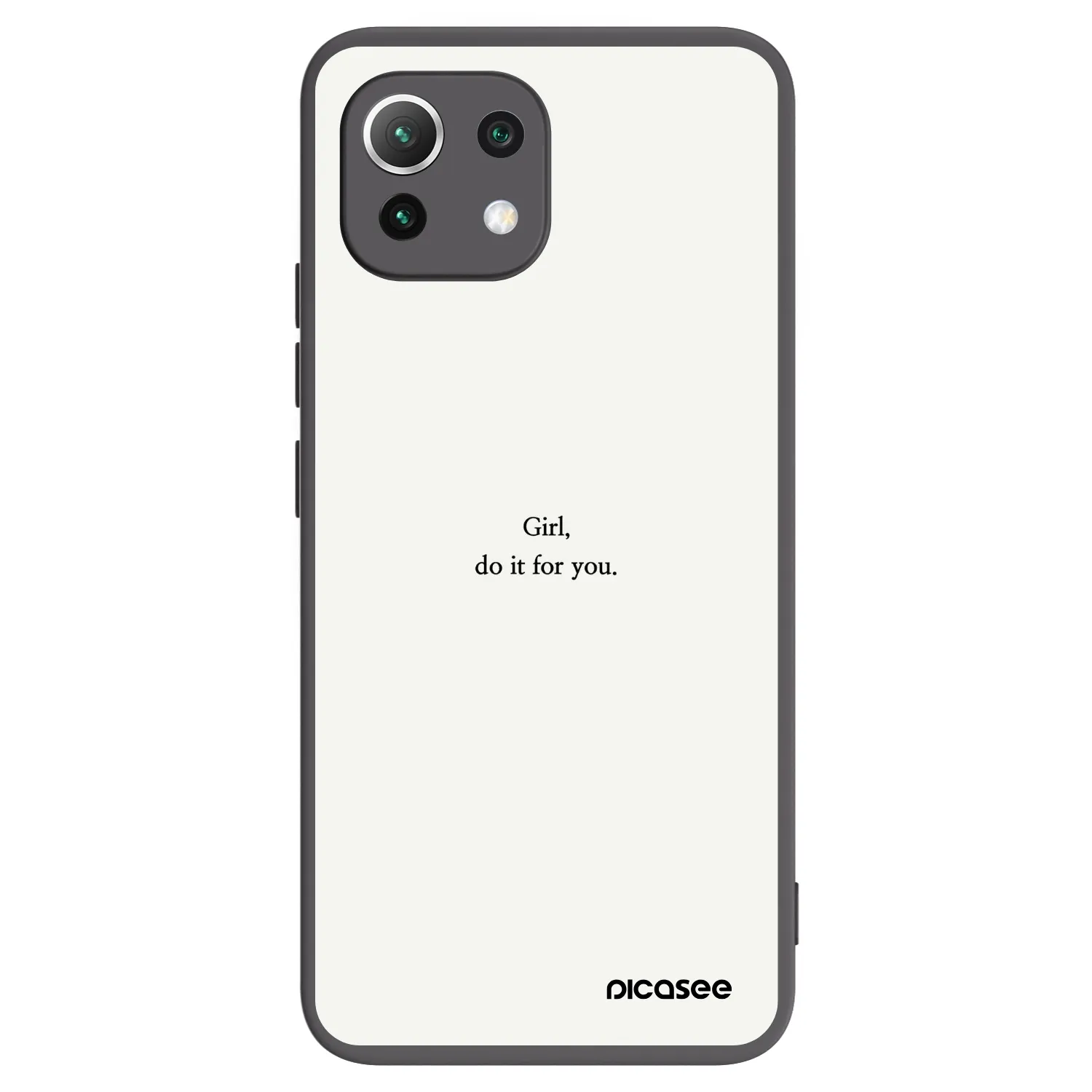 Picasee fekete szilikon tok az alábbi mobiltelefonokra Xiaomi 11 Lite 5G NE - Girl, do it for you
