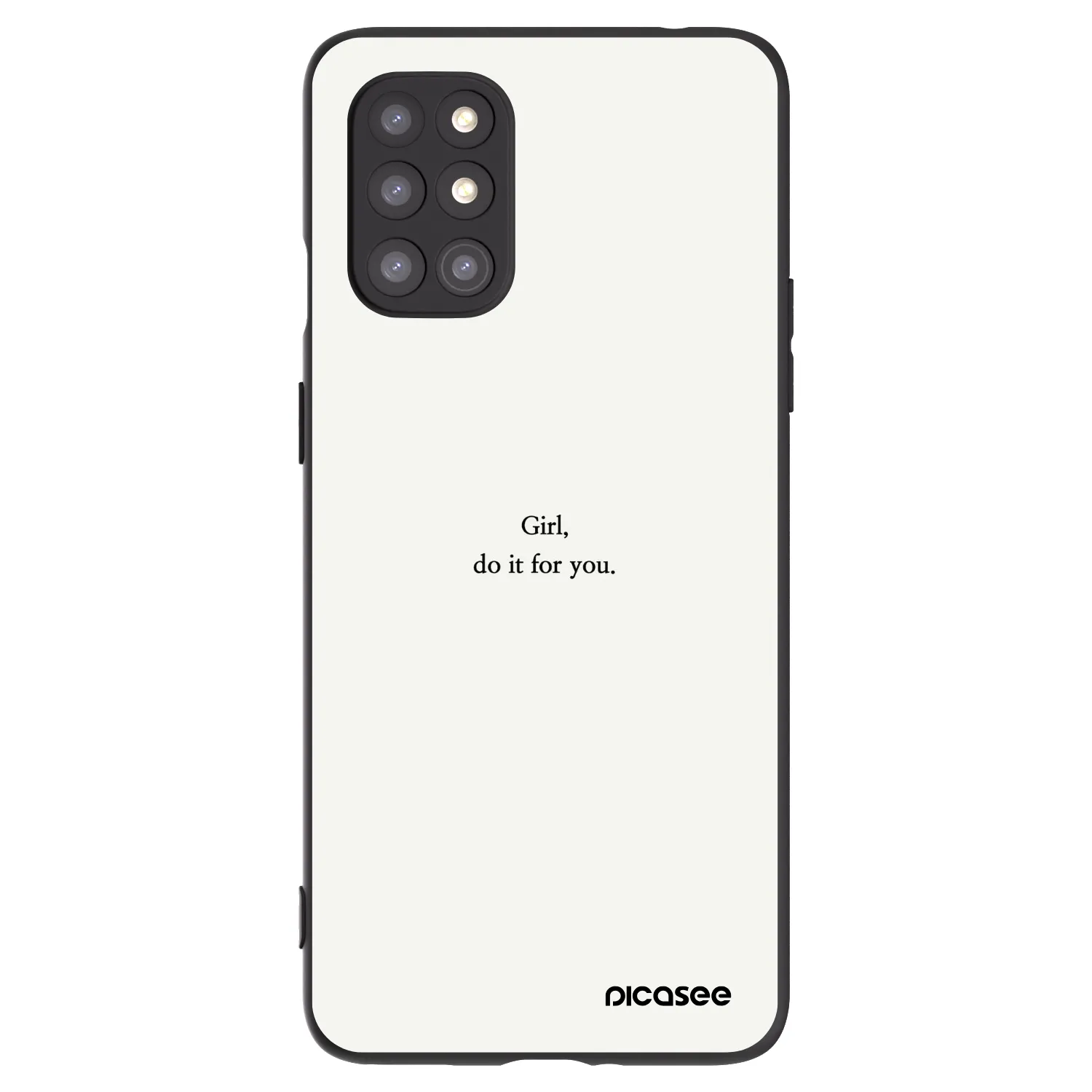 Picasee fekete szilikon tok az alábbi mobiltelefonokra OnePlus 8T - Girl, do it for you