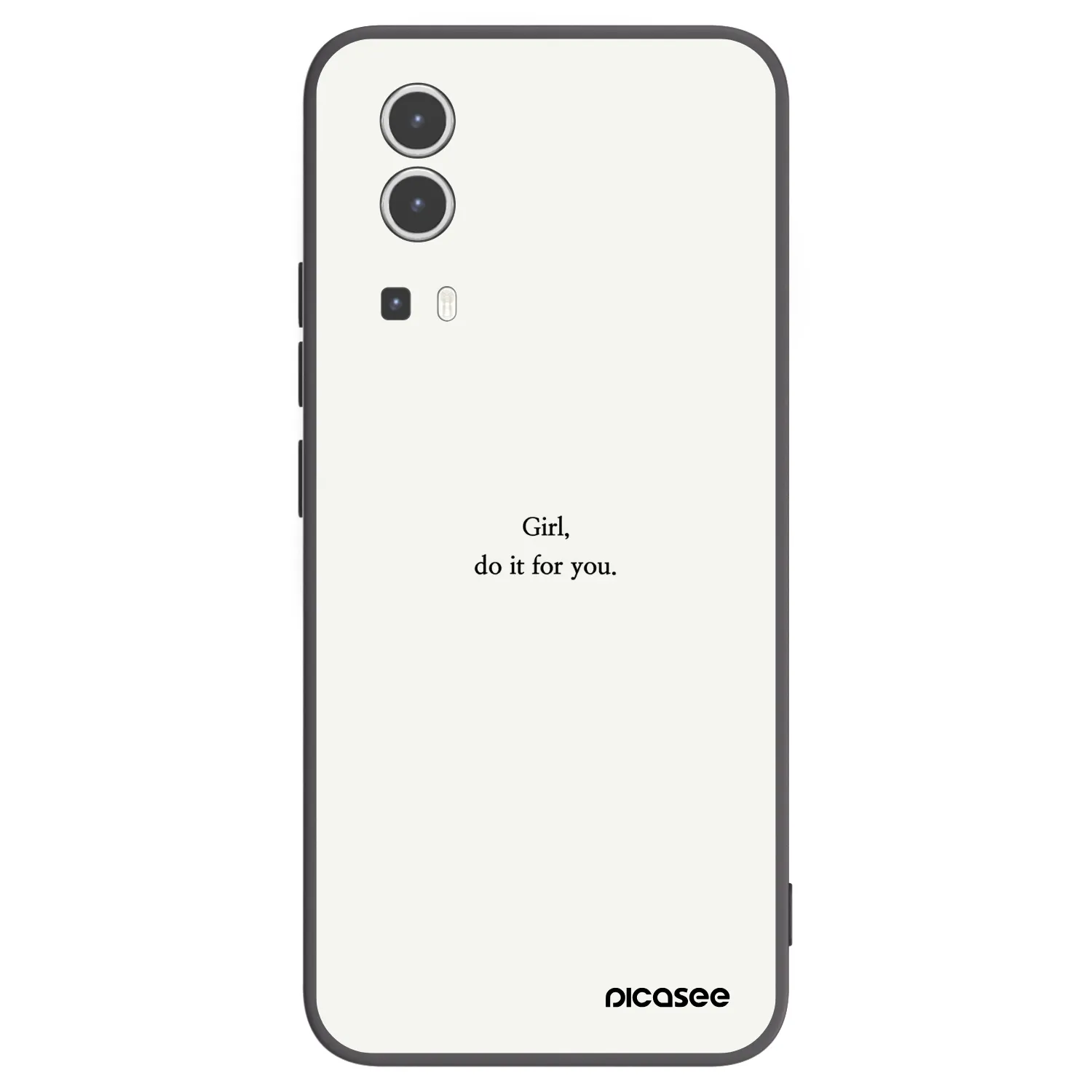 Picasee fekete szilikon tok az alábbi mobiltelefonokra Vivo Y72 5G - Girl, do it for you