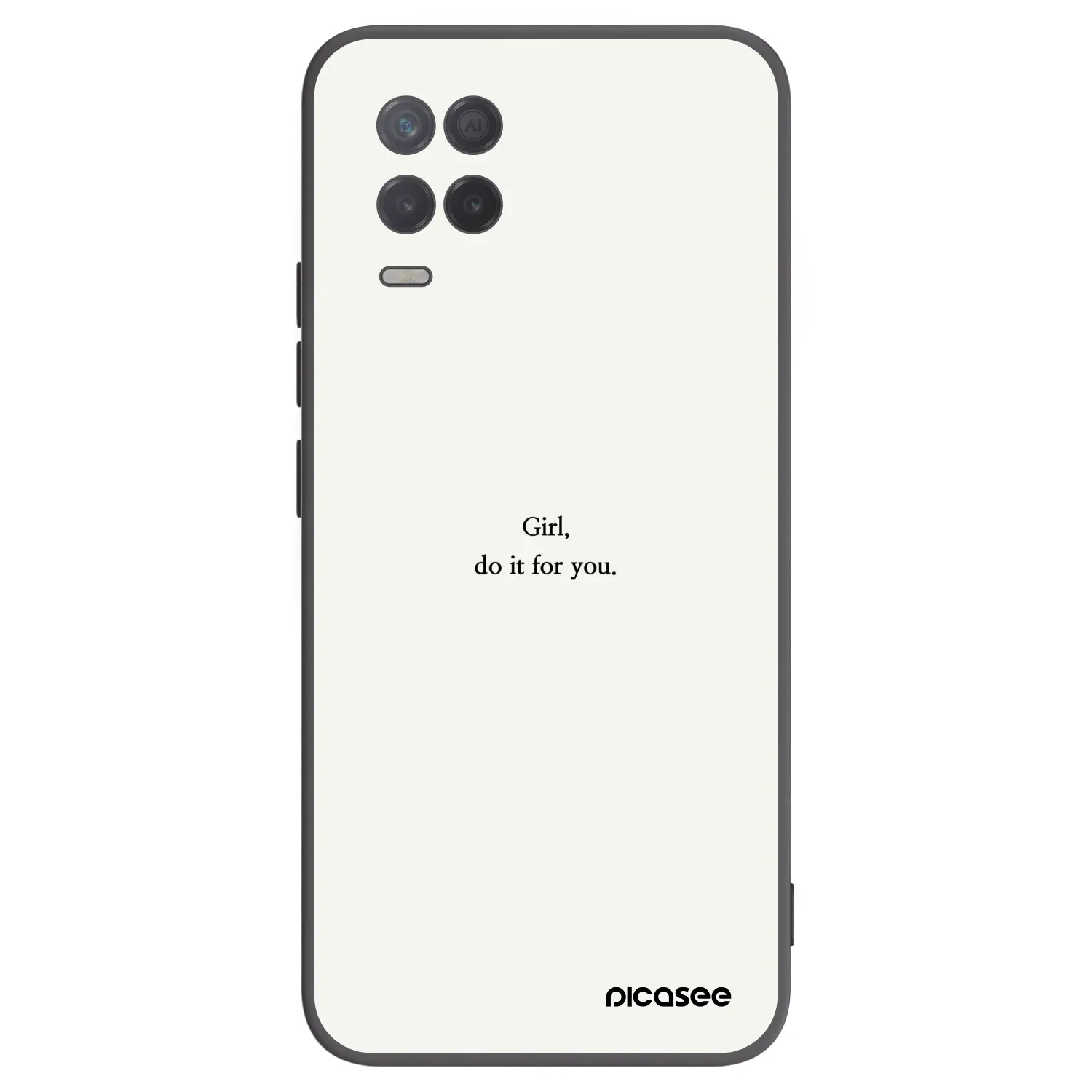 Picasee fekete szilikon tok az alábbi mobiltelefonokra Realme 8 5G - Girl, do it for you