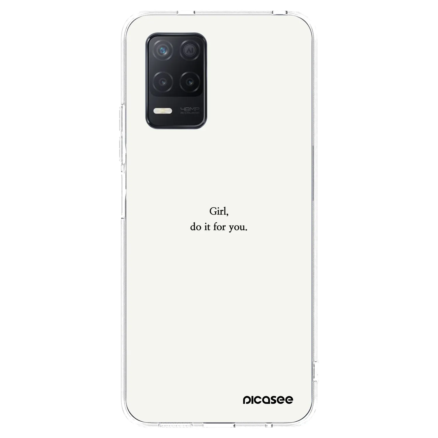 Picasee átlátszó szilikon tok az alábbi mobiltelefonokra Realme 8 5G - Girl, do it for you