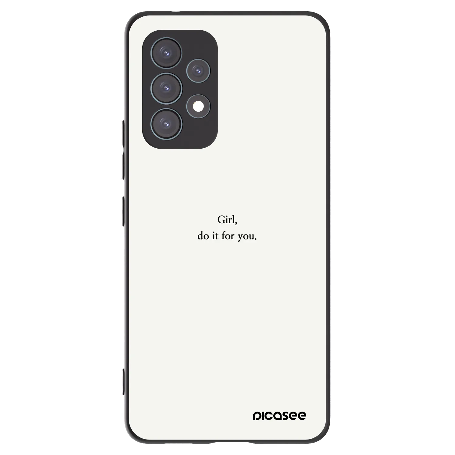 Picasee fekete szilikon tok az alábbi mobiltelefonokra Samsung Galaxy A53 5G A536 - Girl, do it for you