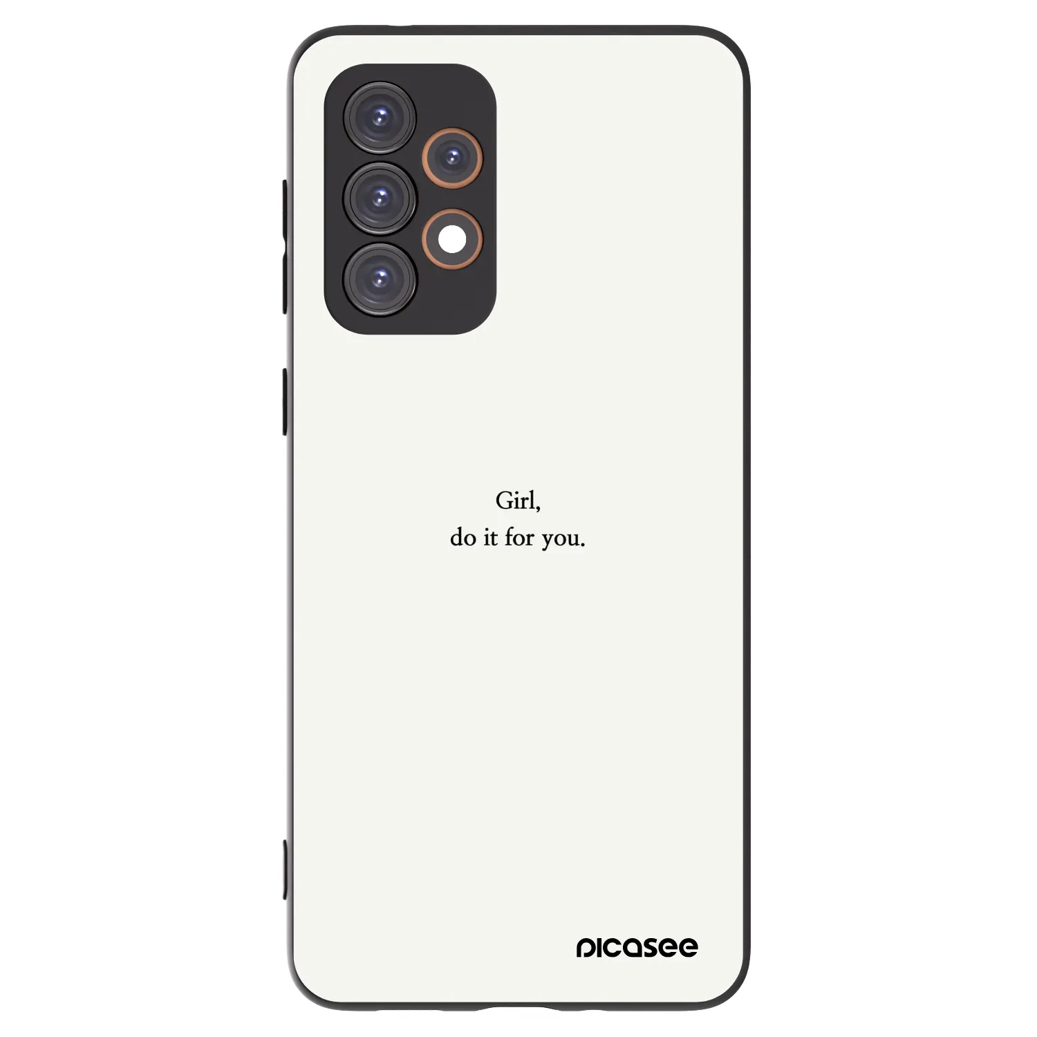 Picasee fekete szilikon tok az alábbi mobiltelefonokra Samsung Galaxy A33 5G A336 - Girl, do it for you