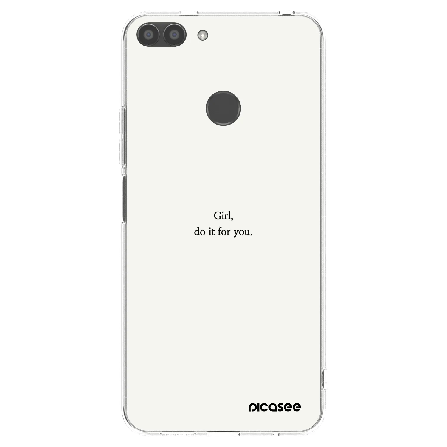 Picasee átlátszó szilikon tok az alábbi mobiltelefonokra Huawei P Smart - Girl, do it for you