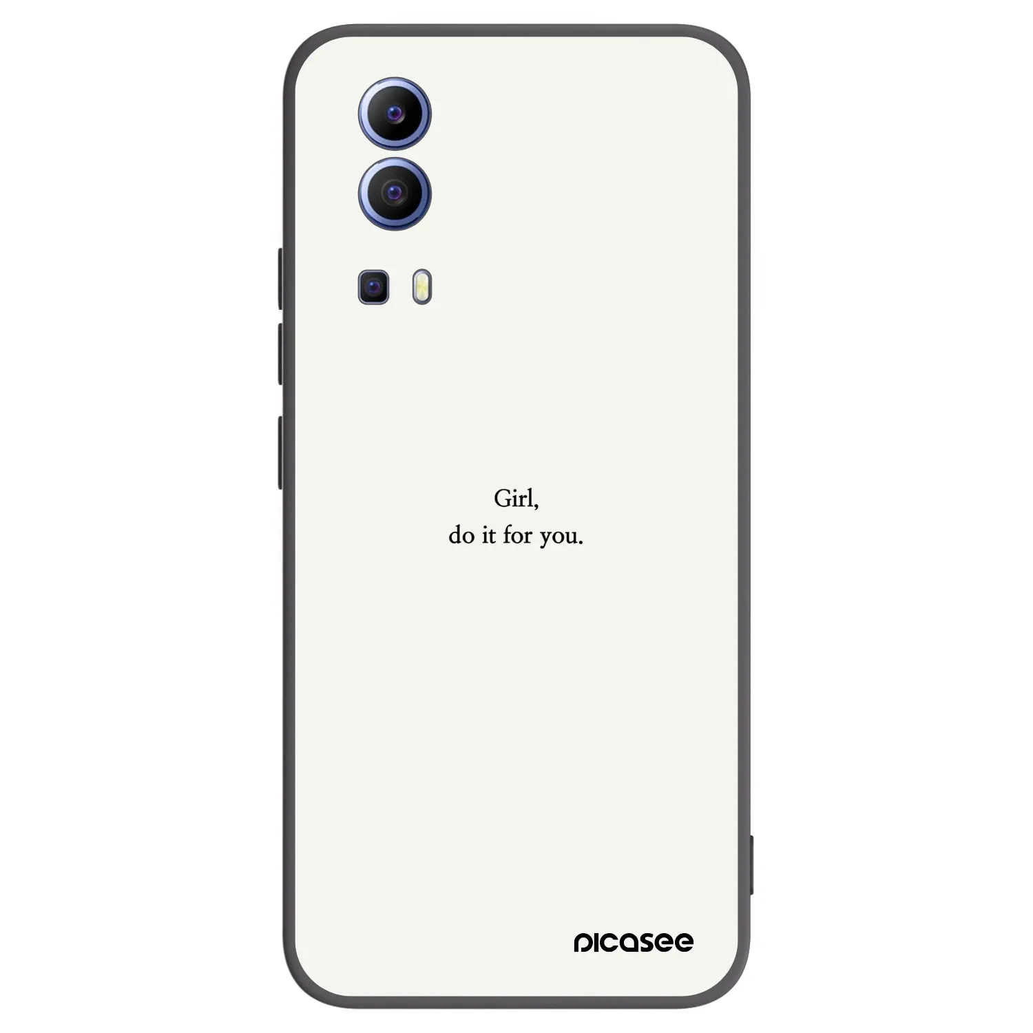 Picasee fekete szilikon tok az alábbi mobiltelefonokra Vivo Y52 5G - Girl, do it for you