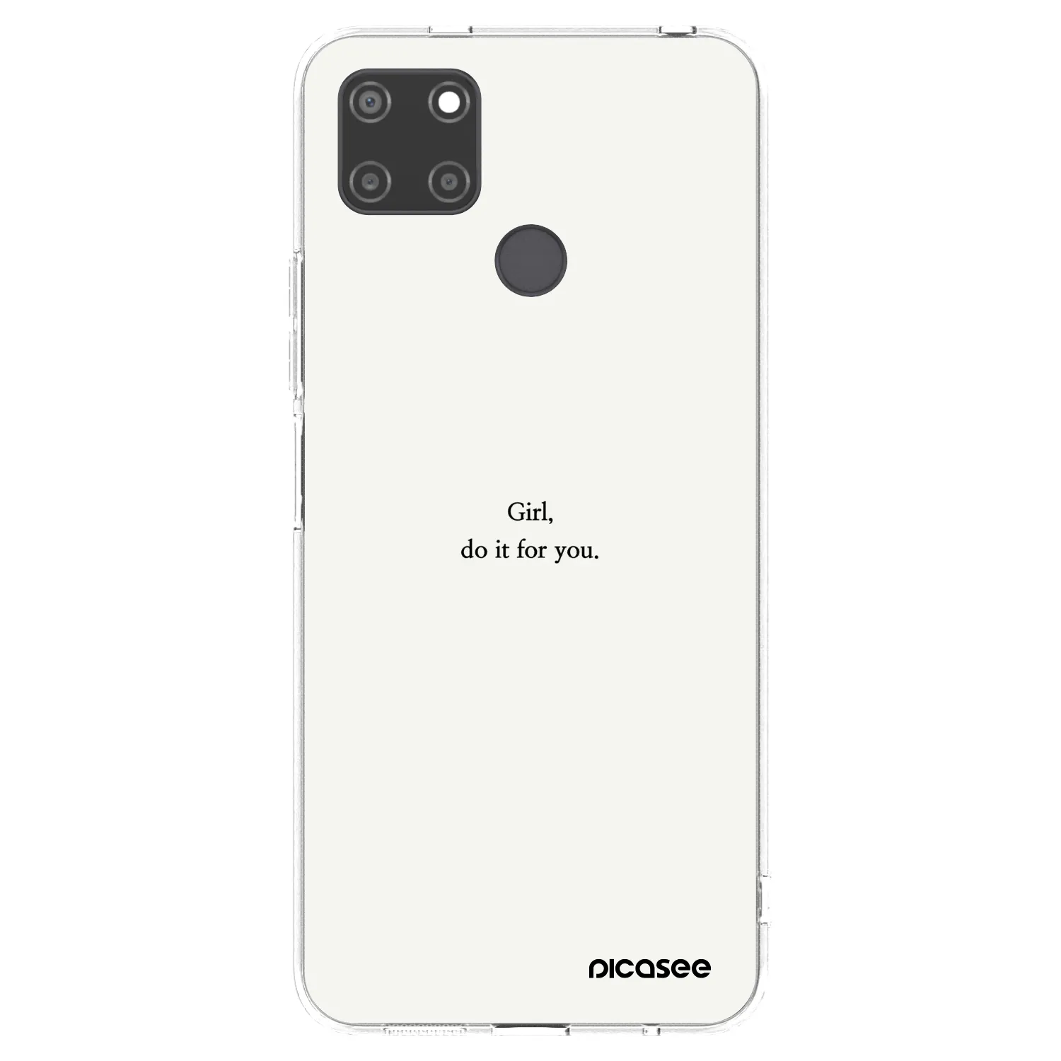 Picasee átlátszó szilikon tok az alábbi mobiltelefonokra Realme C21Y - Girl, do it for you