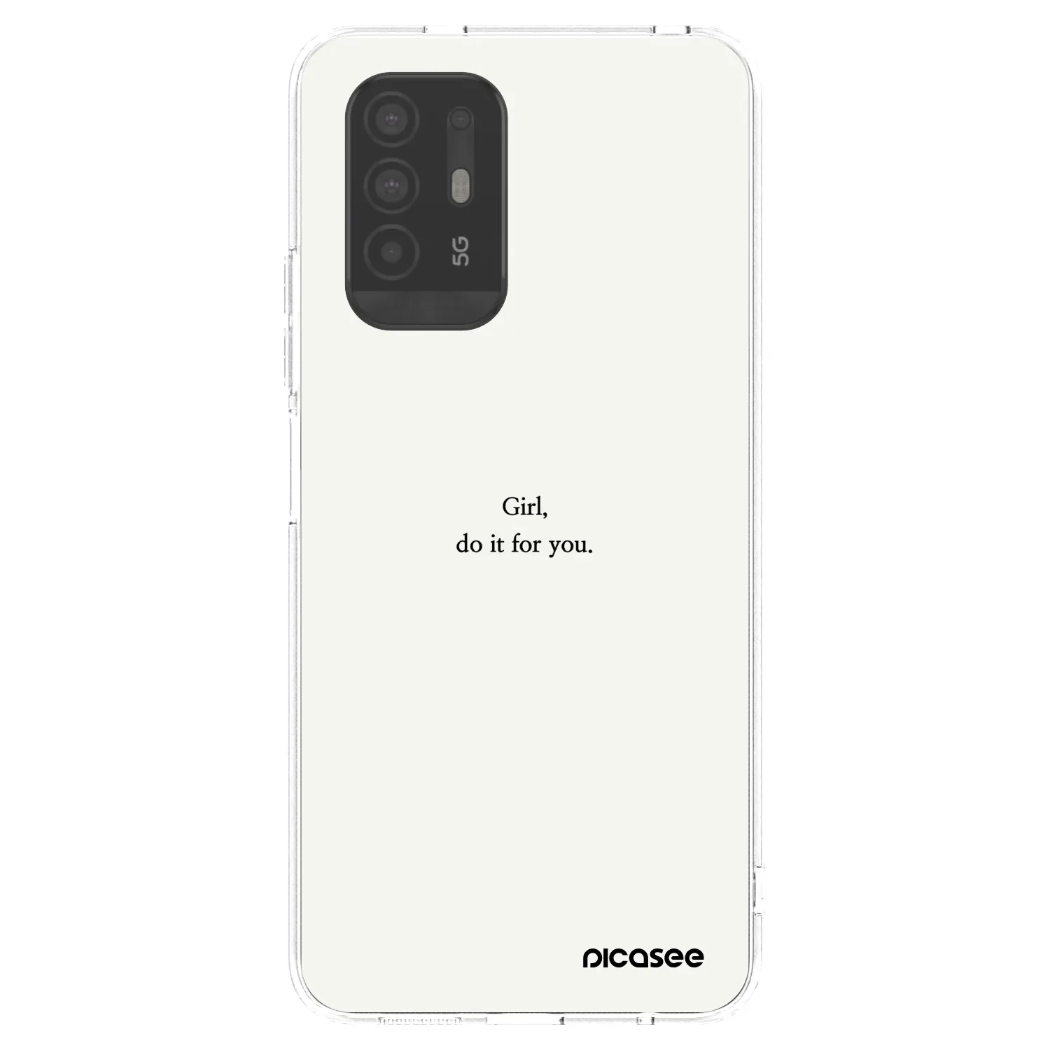 Picasee átlátszó szilikon tok az alábbi mobiltelefonokra OPPO A94 5G - Girl, do it for you