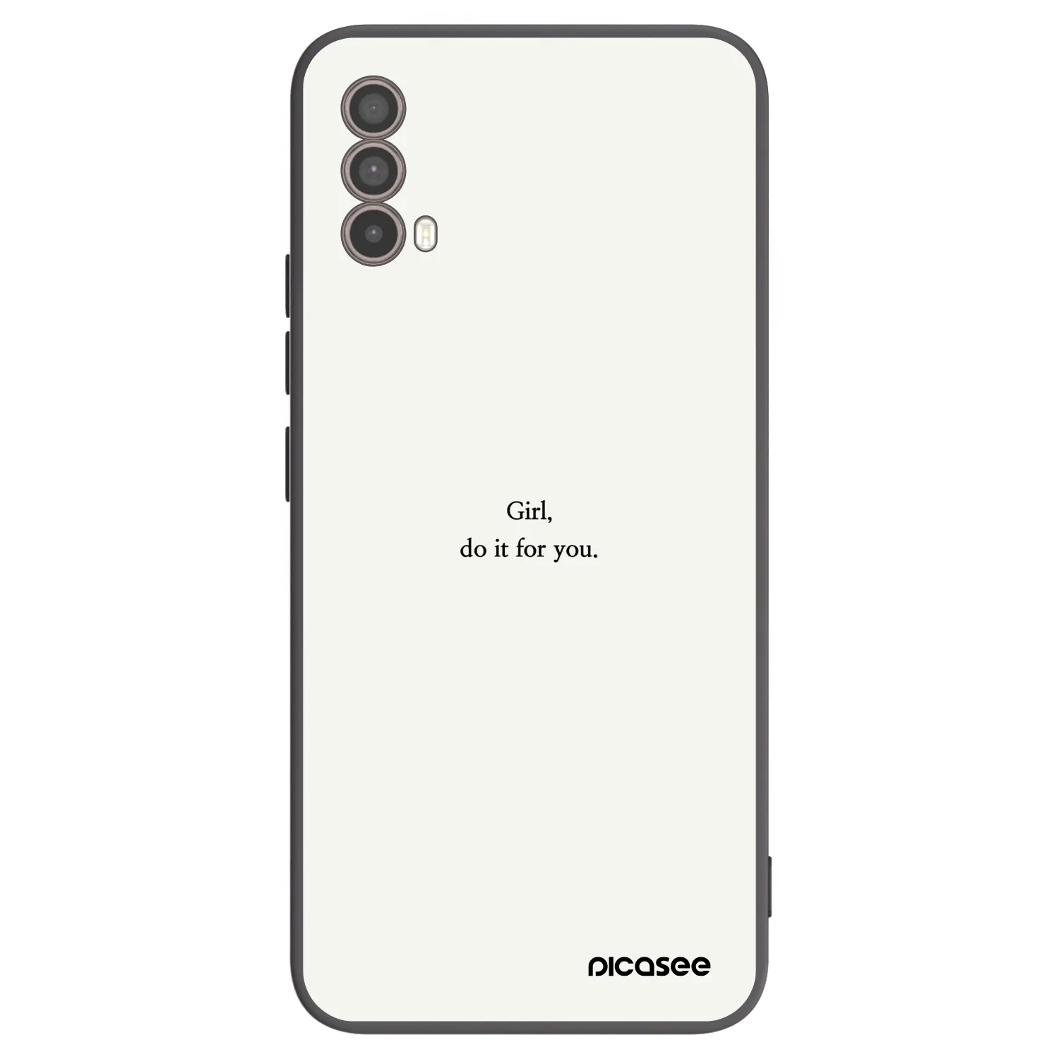 Picasee fekete szilikon tok az alábbi mobiltelefonokra Motorola Moto E40 - Girl, do it for you