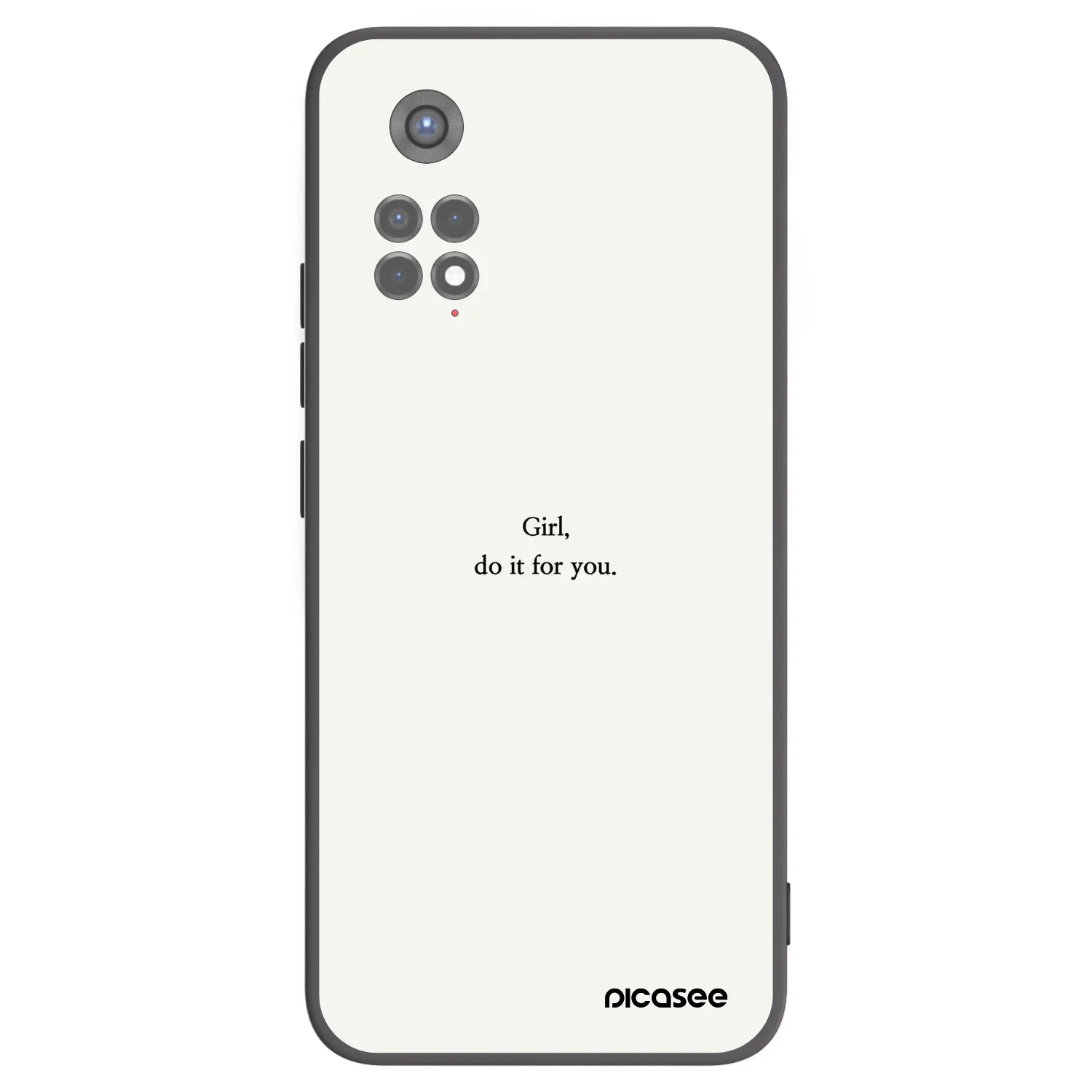 Picasee fekete szilikon tok az alábbi mobiltelefonokra Xiaomi Redmi Note 11S 5G - Girl, do it for you