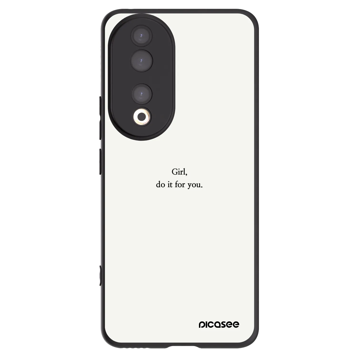 Picasee fekete szilikon tok az alábbi mobiltelefonokra Honor 90 5G - Girl, do it for you