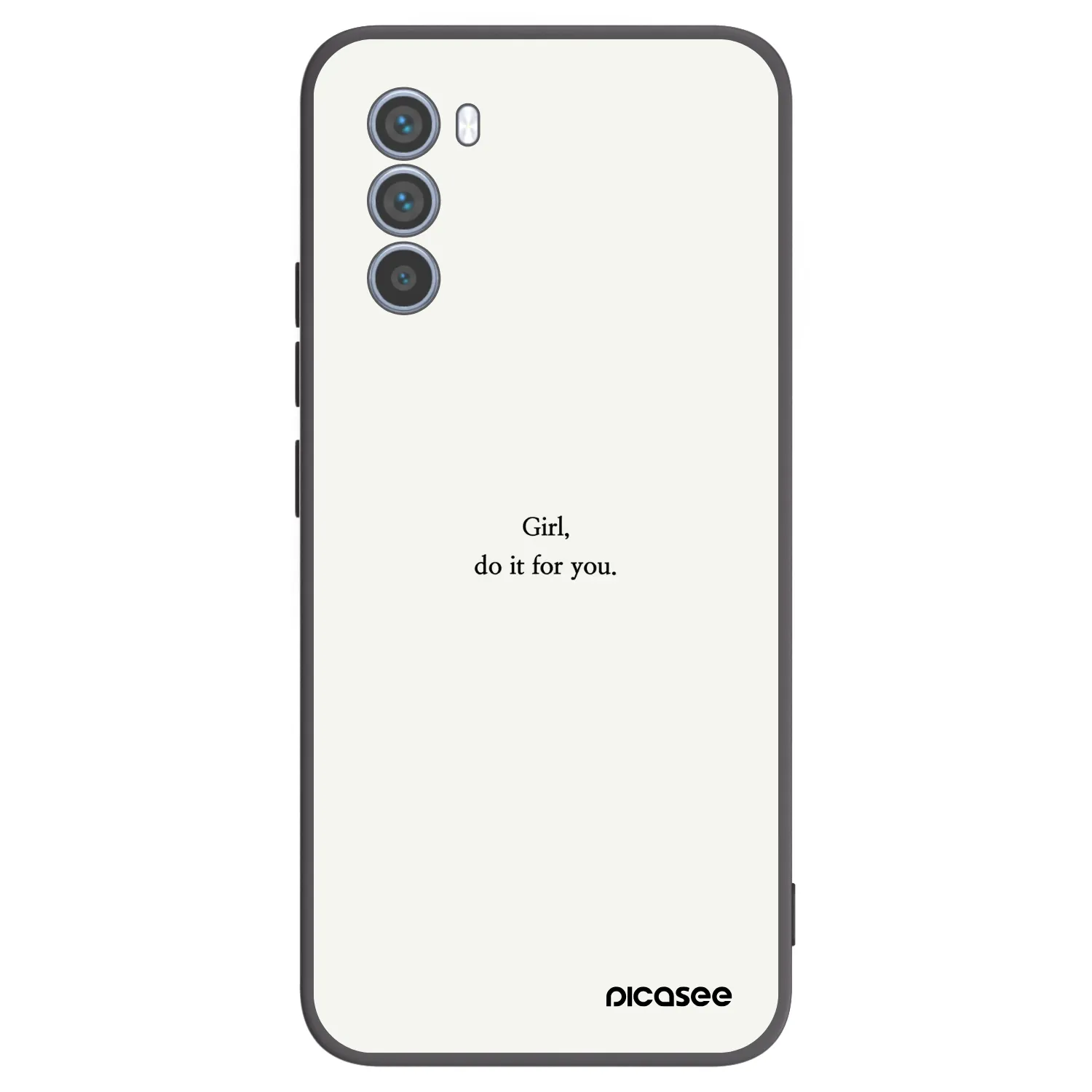 Picasee fekete szilikon tok az alábbi mobiltelefonokra Motorola Moto G62 - Girl, do it for you
