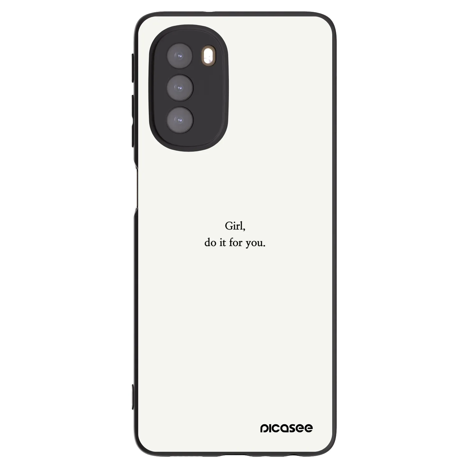 Picasee fekete szilikon tok az alábbi mobiltelefonokra Motorola Moto G51 - Girl, do it for you